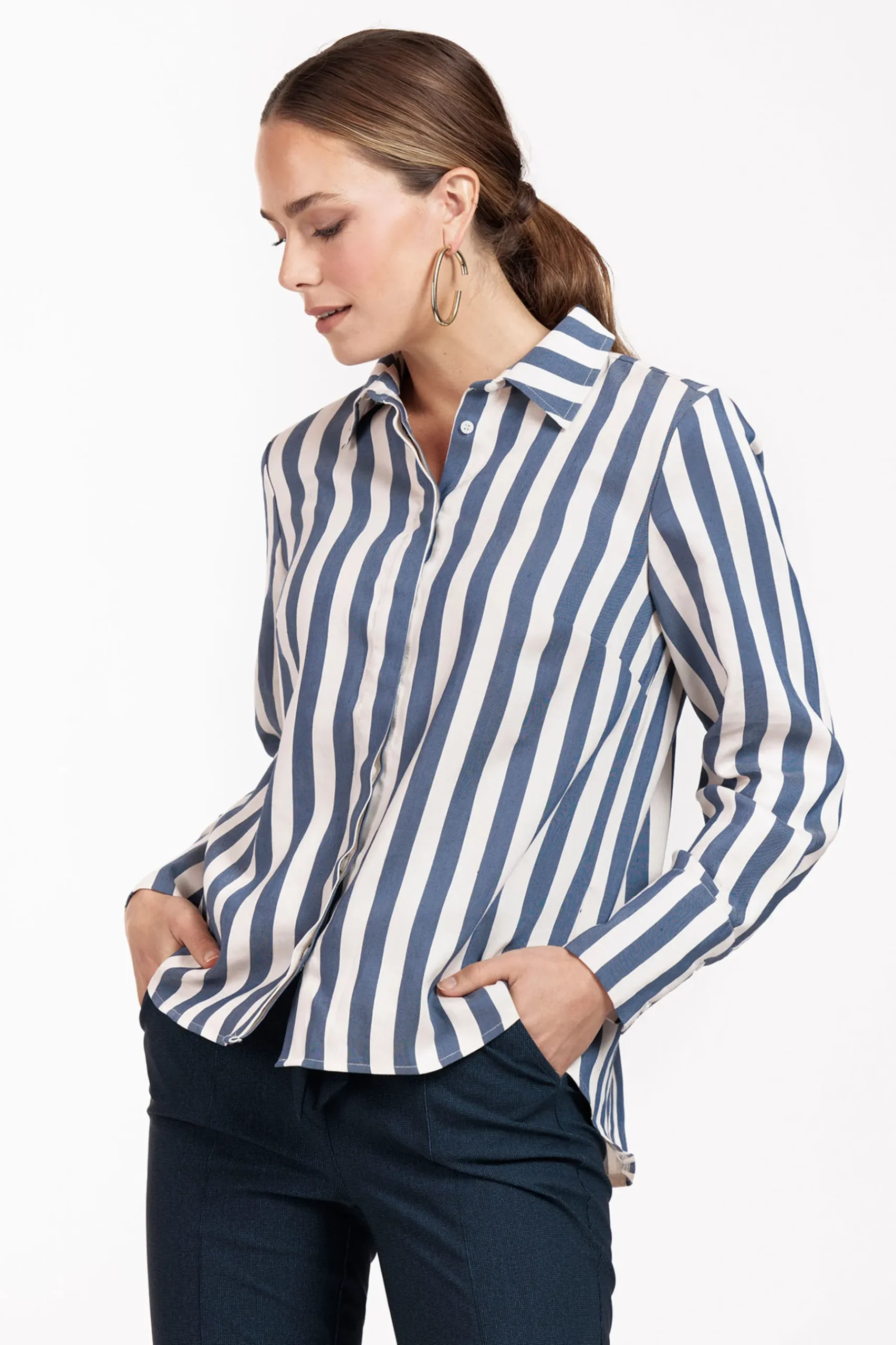 Birdy stripe blouse -|Studio Anneloes Hot