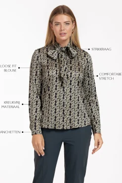 Bobby bow signature blouse -|Studio Anneloes New