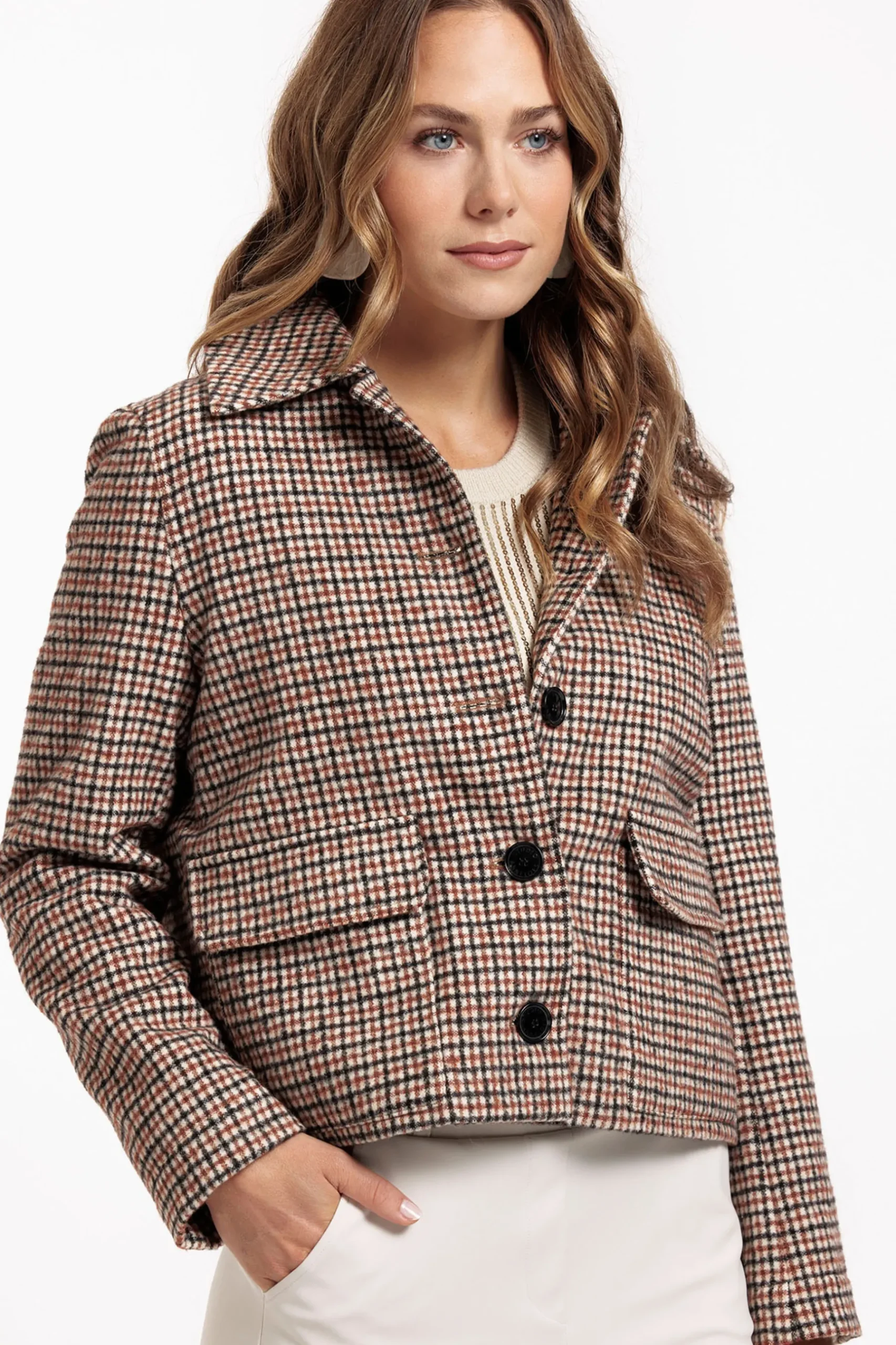 Caddy brushed check coat -|Studio Anneloes Fashion