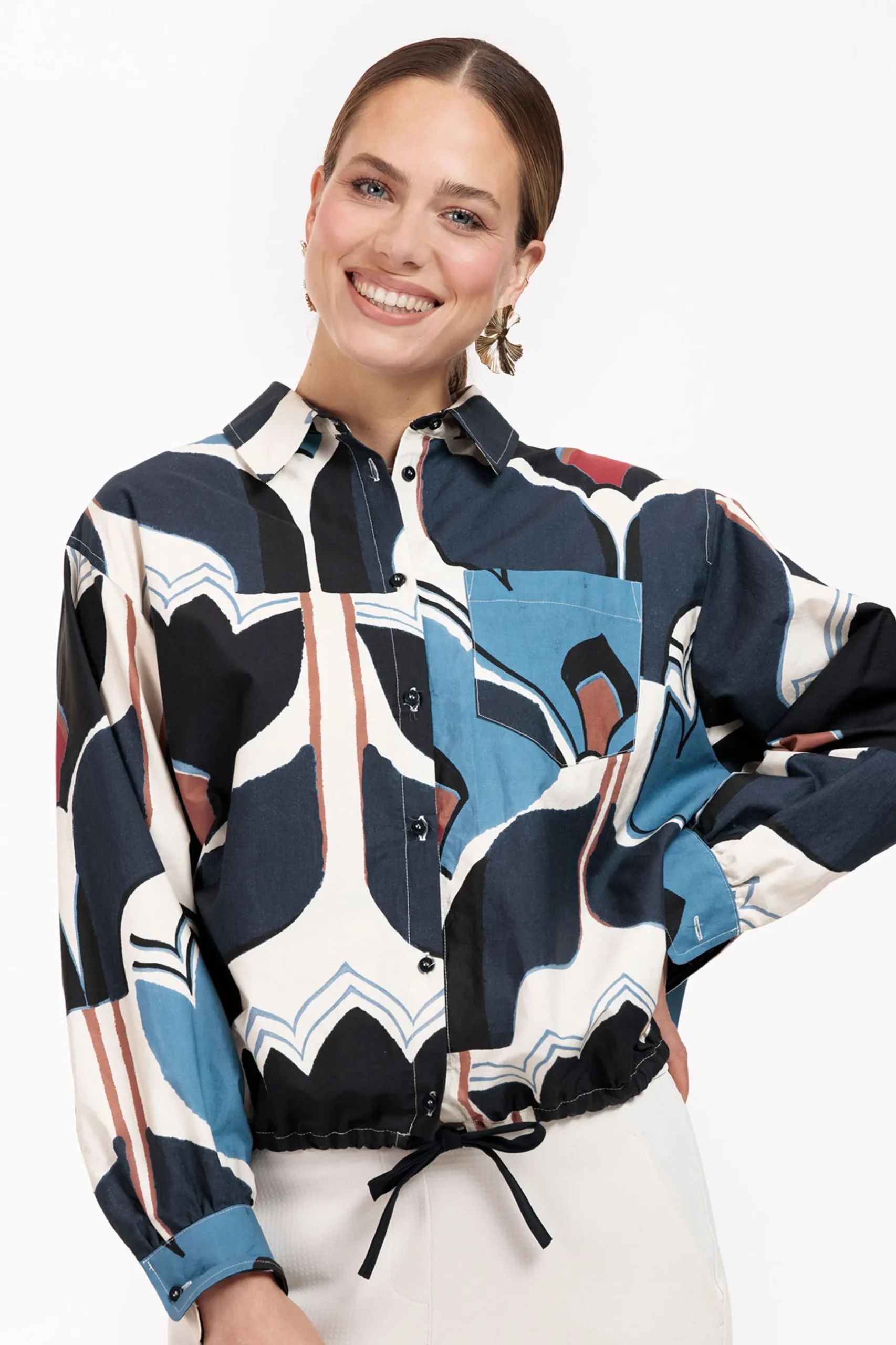 Dio tulip poplin blouse -|Studio Anneloes Outlet