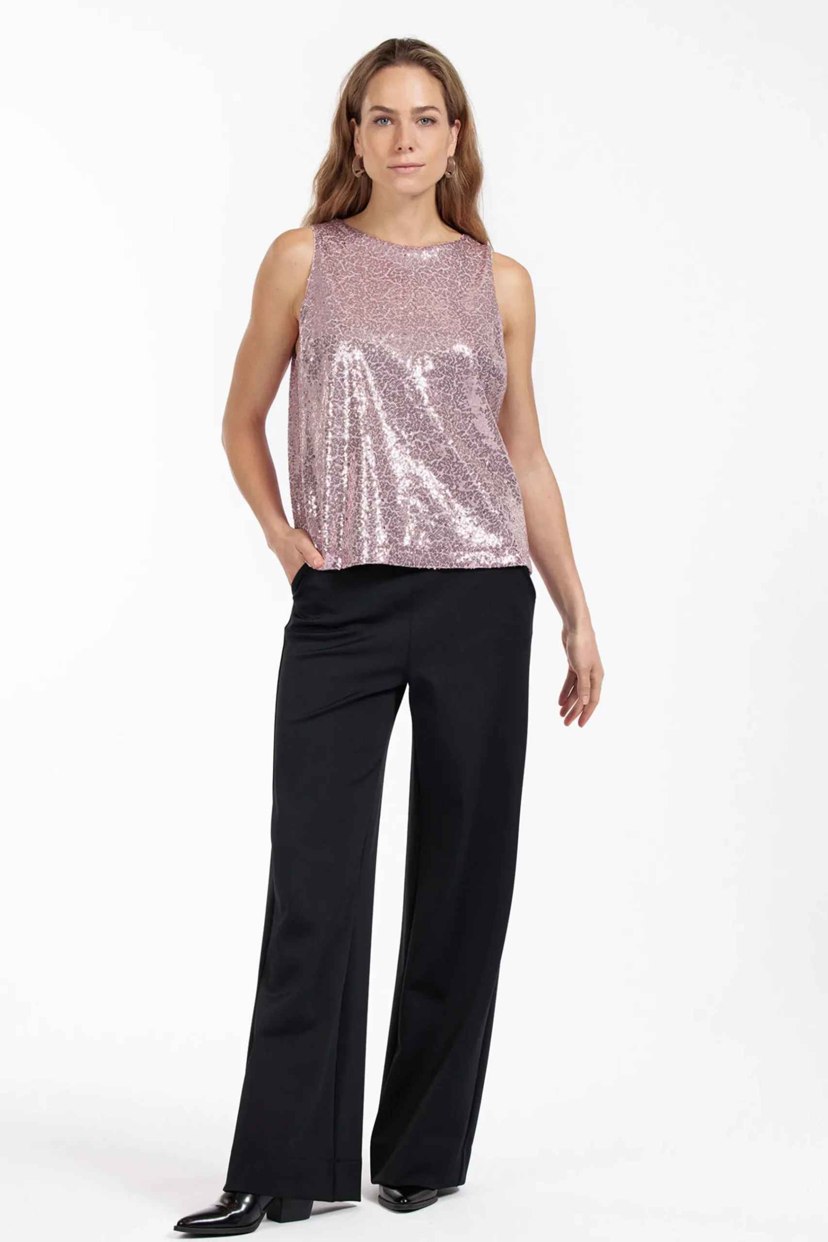 Ebony paillet top -|Studio Anneloes New