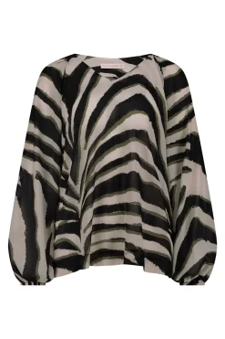 Elain zebra crepe top -|Studio Anneloes Best
