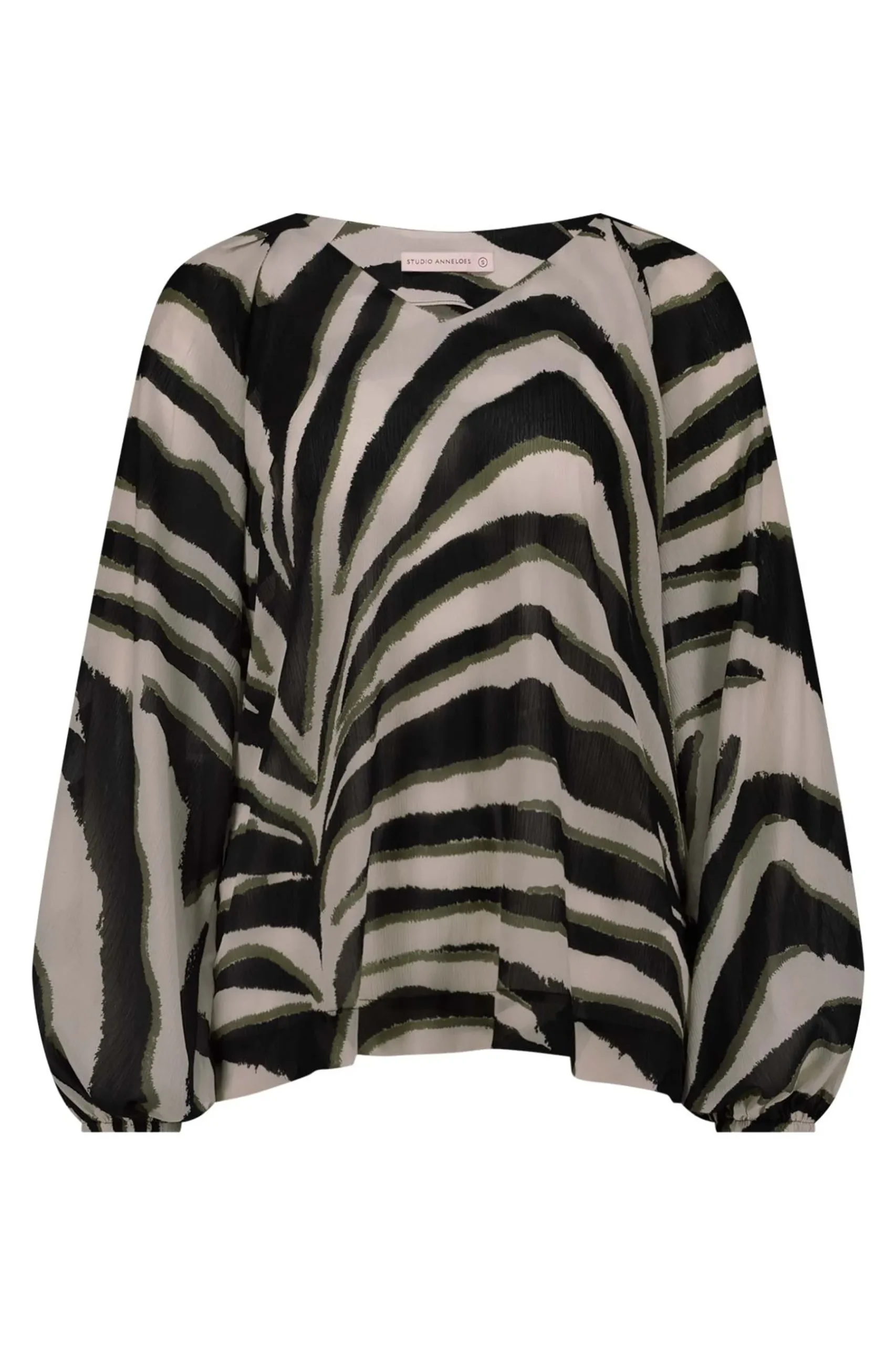 Elain zebra crepe top -|Studio Anneloes Best
