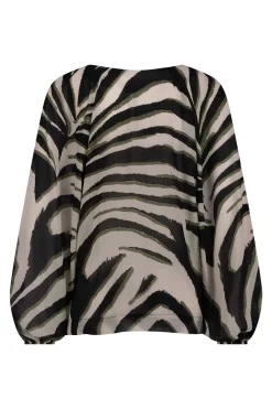 Elain zebra crepe top -|Studio Anneloes Best