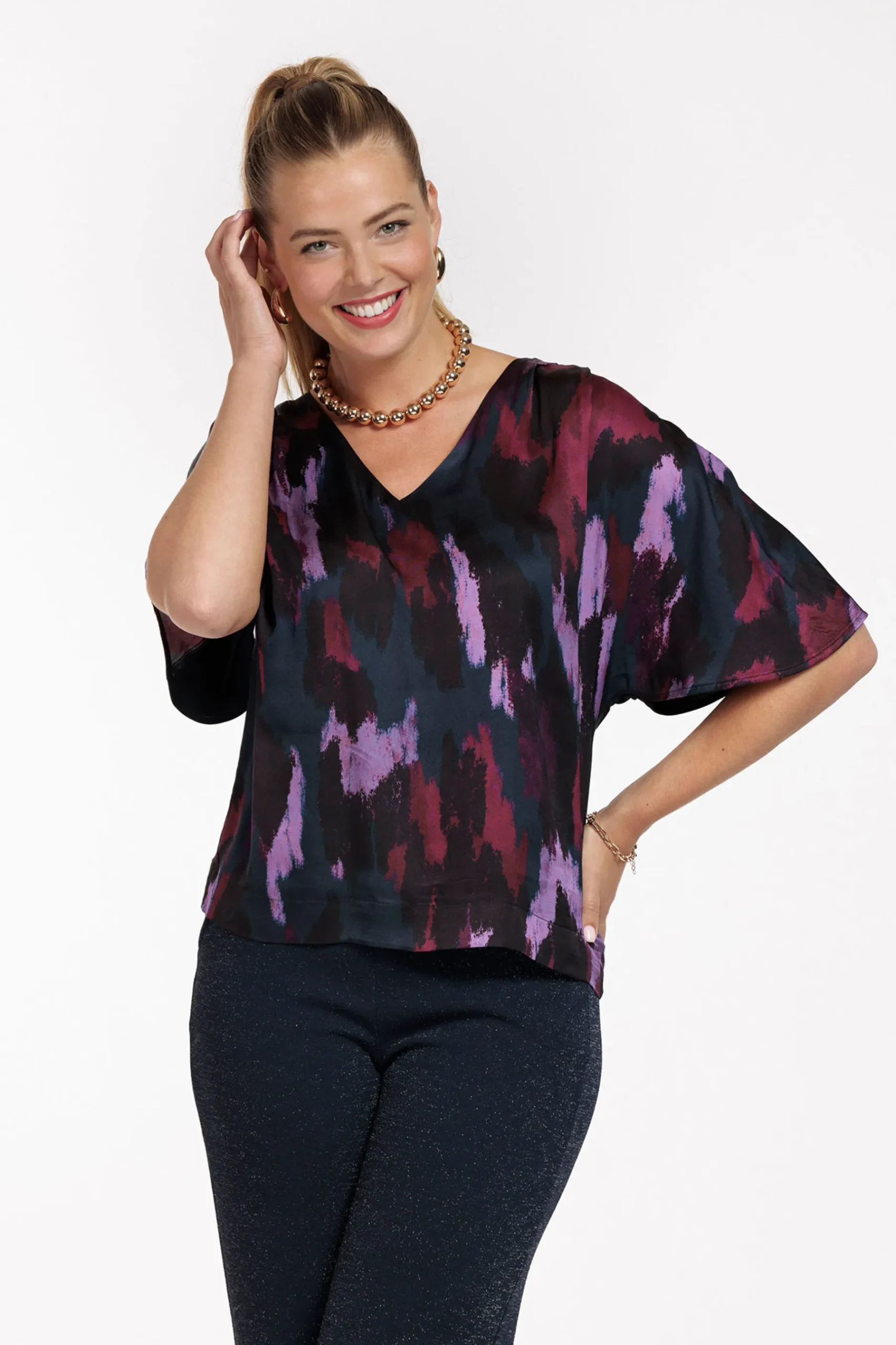 Famous satin leopard top -|Studio Anneloes Hot