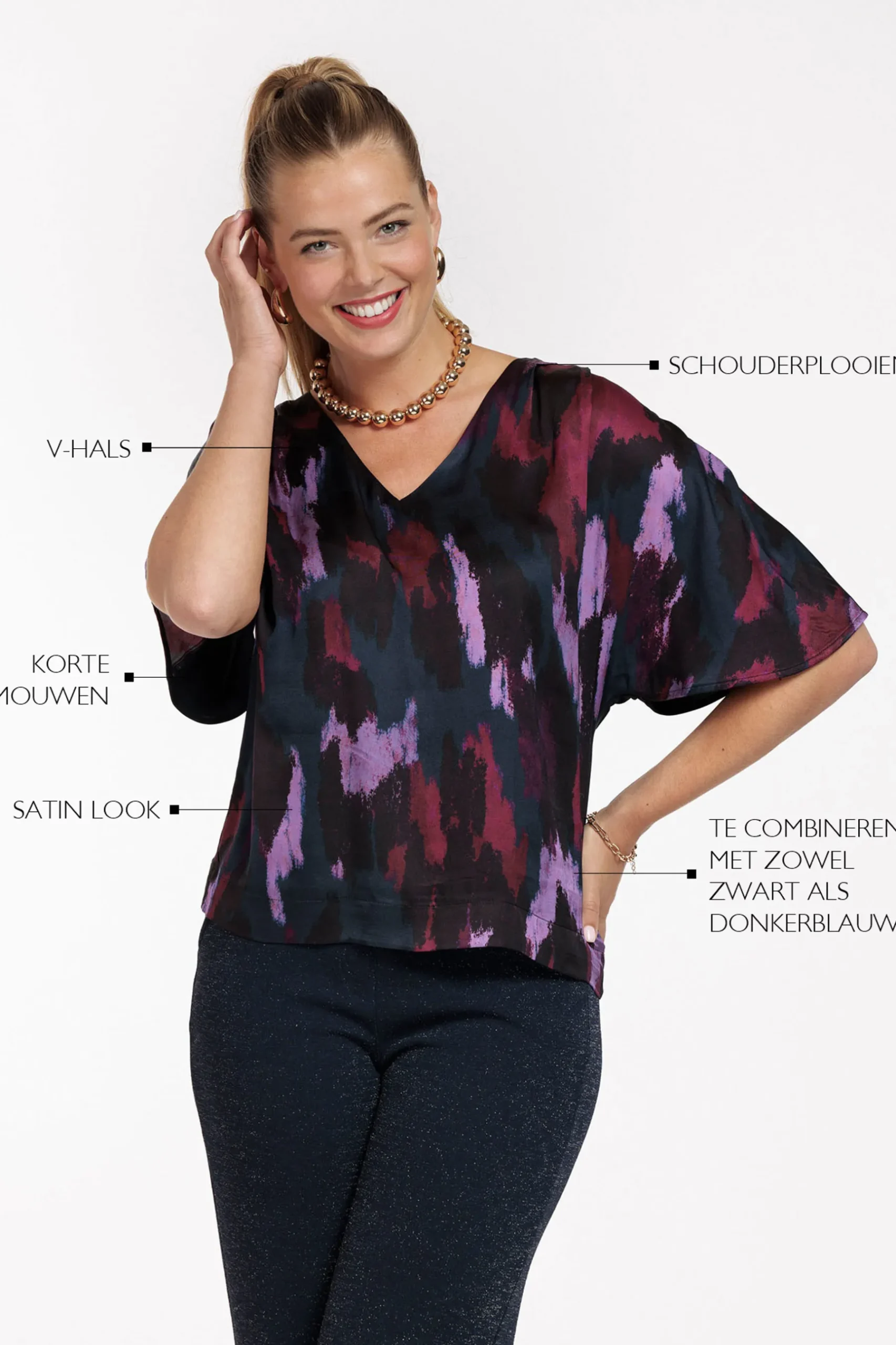Famous satin leopard top -|Studio Anneloes Hot