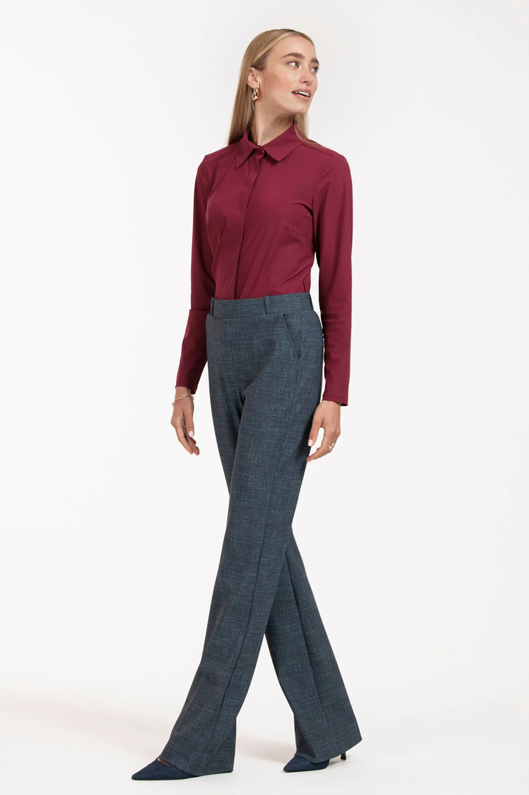 Flair LONG bnd dnm tweed trousers -|Studio Anneloes Online