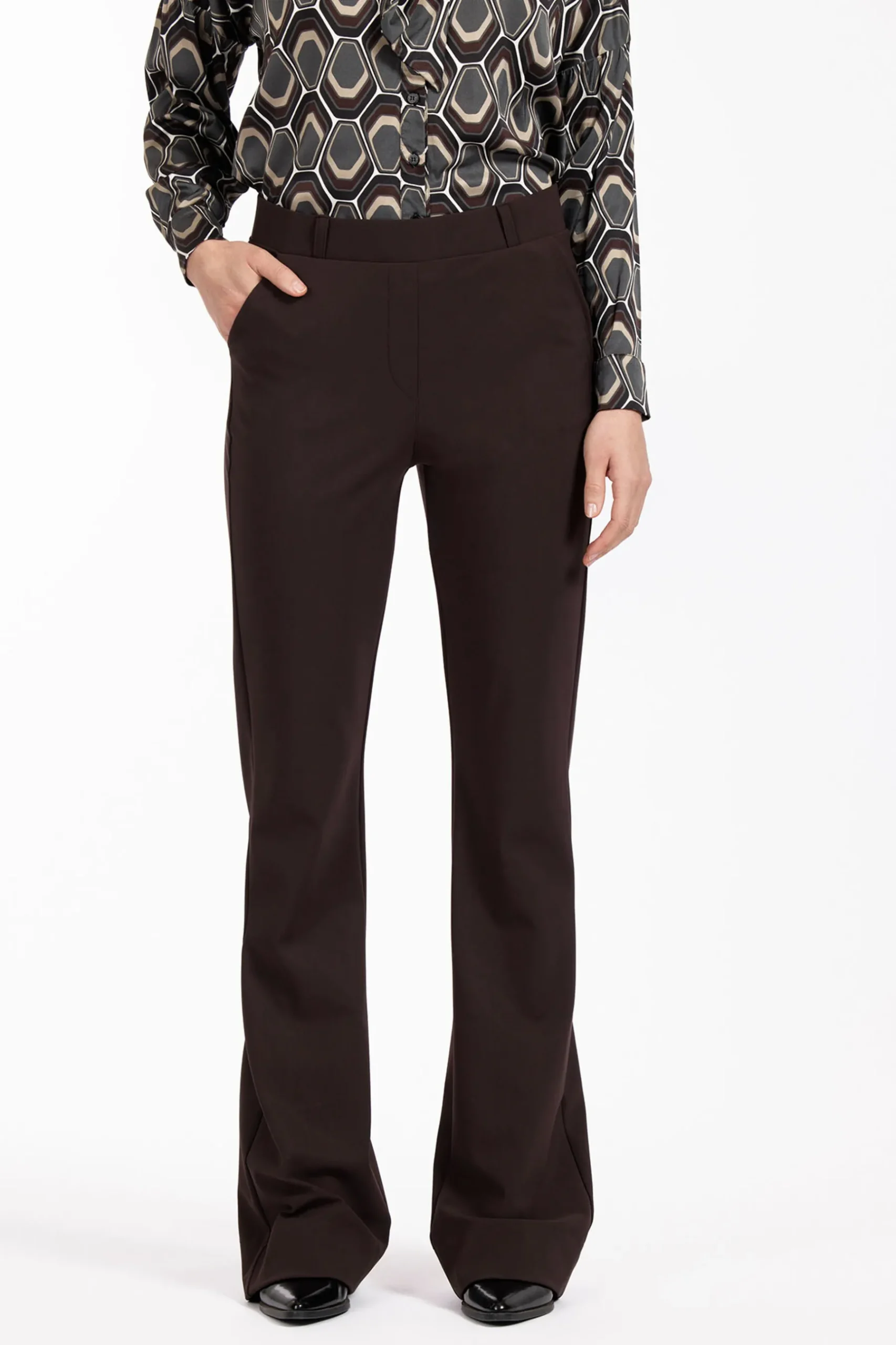 Flair LONG bonded trousers -|Studio Anneloes Fashion