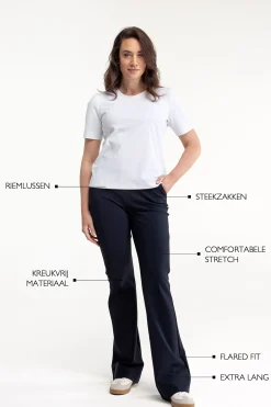 Flair LONG bonded trousers -|Studio Anneloes Hot