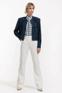 Flair LONG structure bnd trousers -|Studio Anneloes Outlet