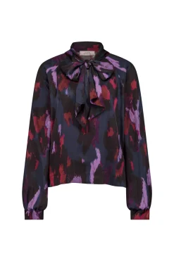 Frances satin leopard blouse -|Studio Anneloes Online