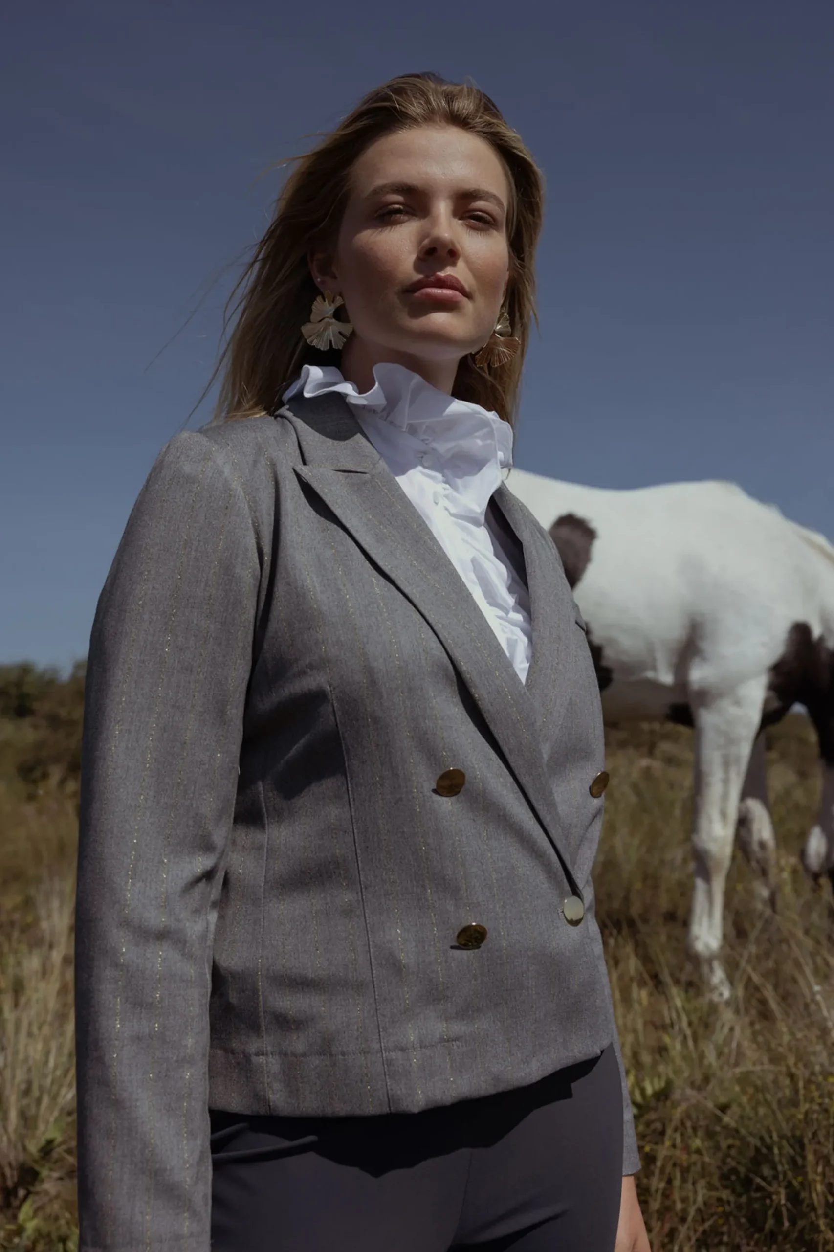 Franky gold stripe blazer -|Studio Anneloes New