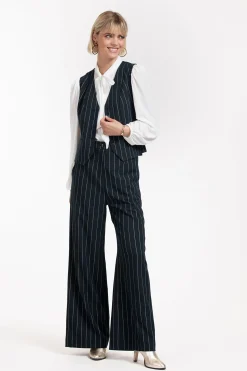 Holly gold pinstripe trousers -|Studio Anneloes Hot