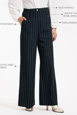 Holly gold pinstripe trousers -|Studio Anneloes Hot