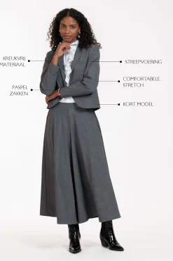 Idani grey melee blazer -|Studio Anneloes Discount