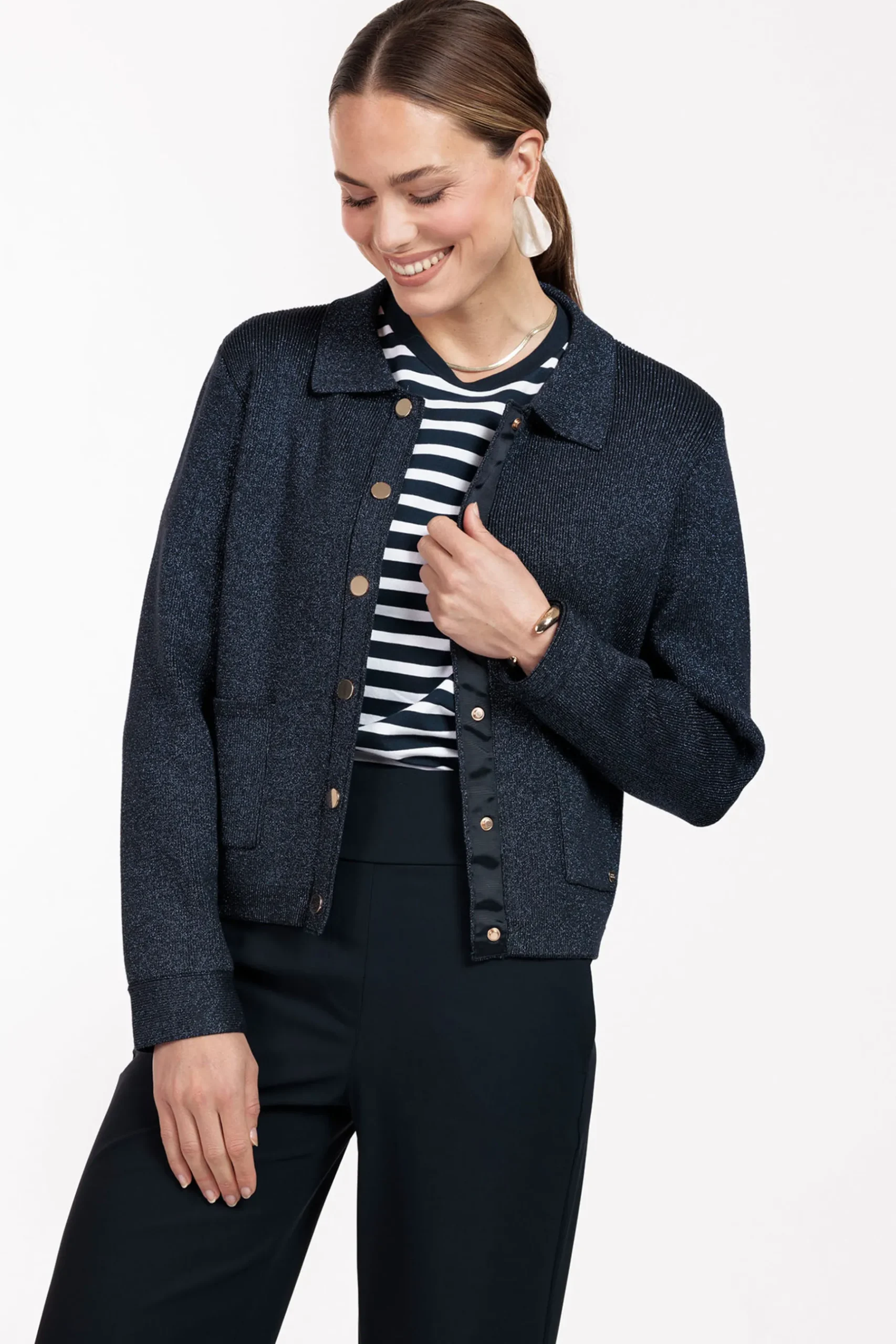 Imke lurex cardigan -|Studio Anneloes Fashion