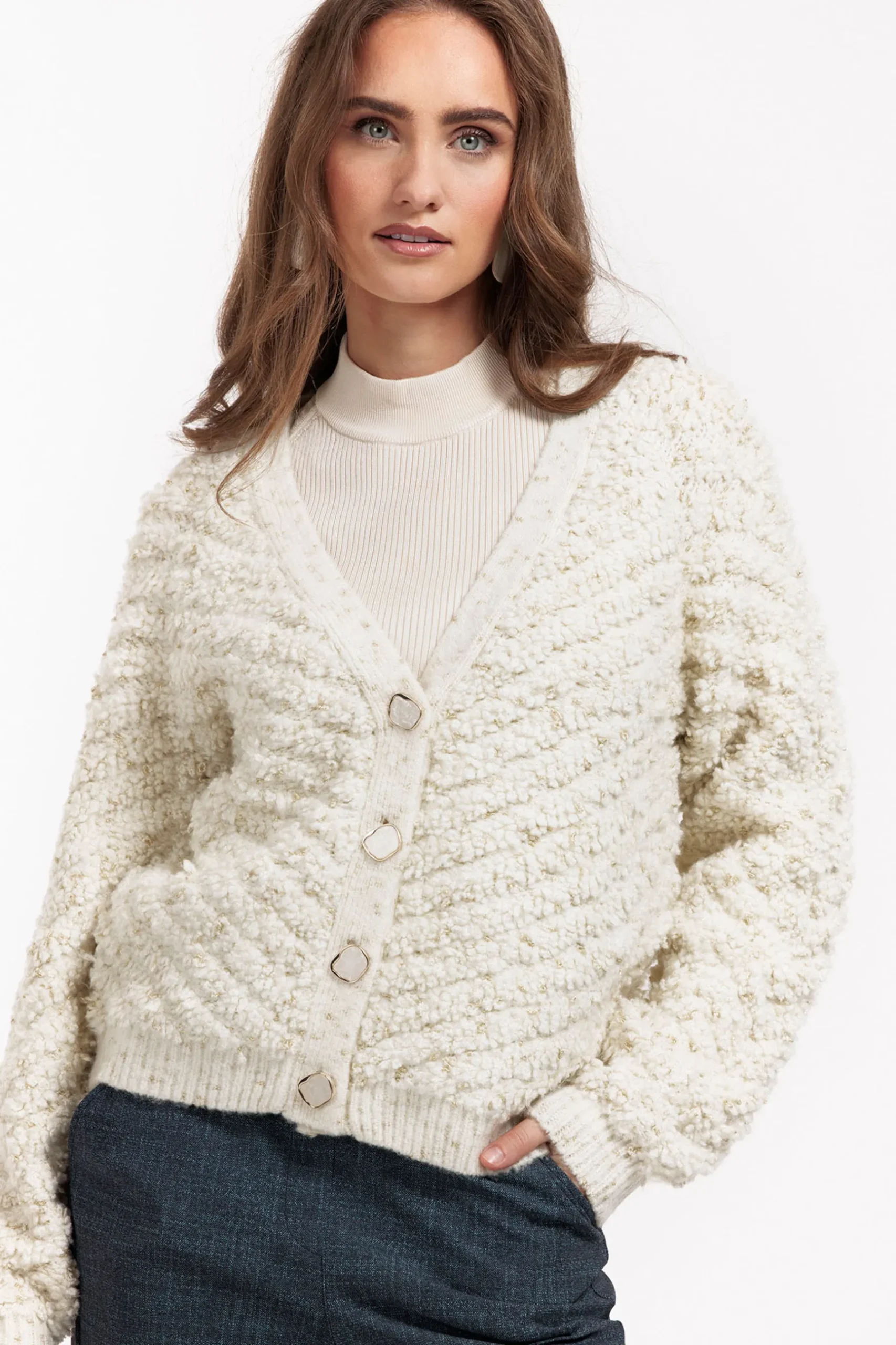 Iris chunky glitter cardigan -|Studio Anneloes Online