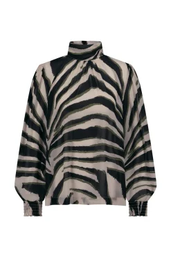 Izza zebra crepe top -|Studio Anneloes Sale