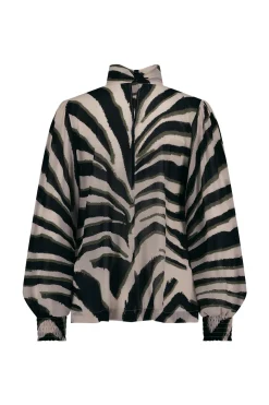 Izza zebra crepe top -|Studio Anneloes Sale