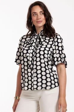 Jean big dot blouse -|Studio Anneloes Fashion