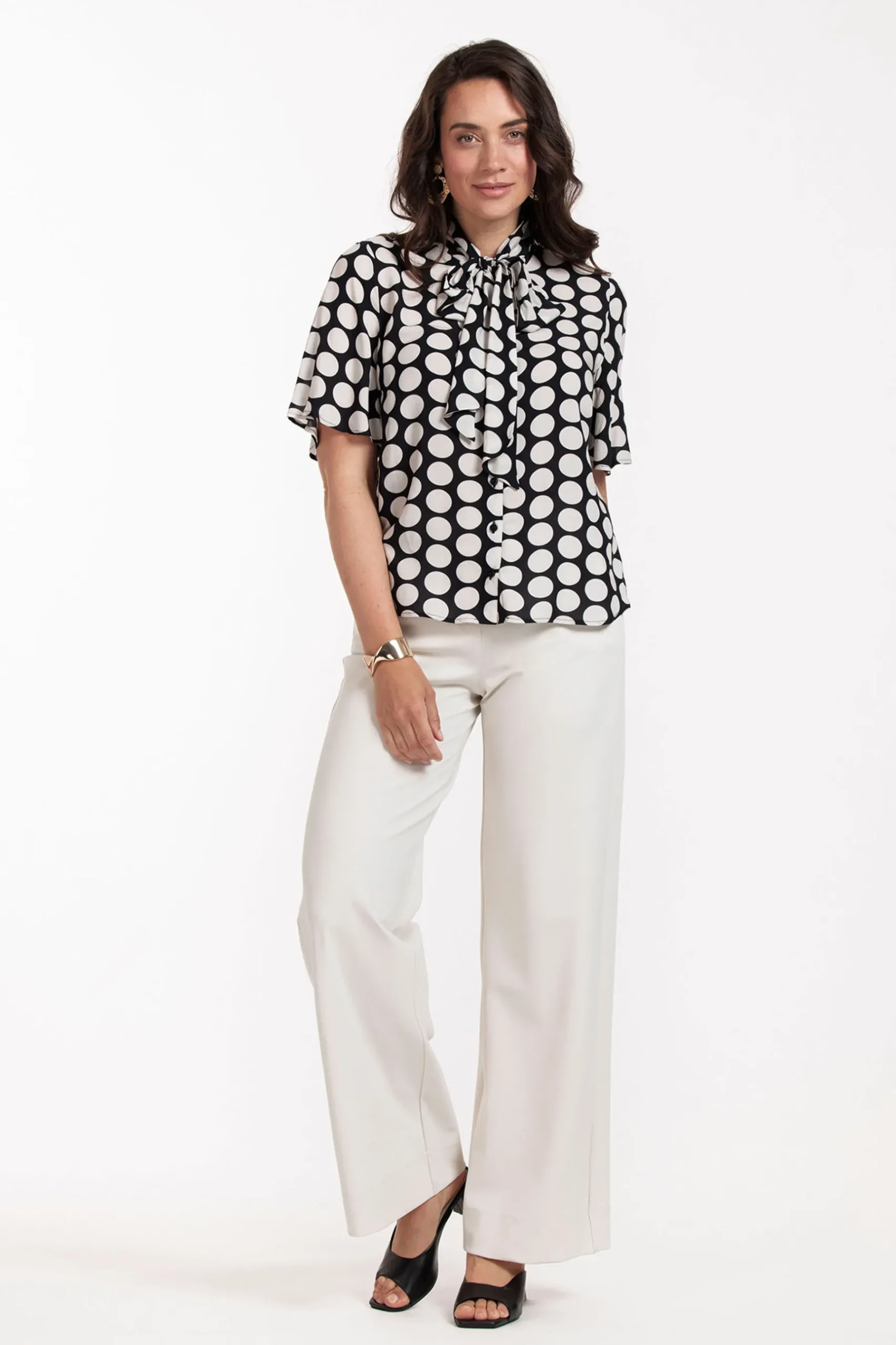 Jean big dot blouse -|Studio Anneloes Fashion