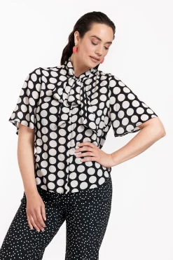 Jean big dot blouse -|Studio Anneloes Fashion