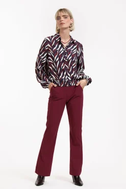 Jonny leaves crepe blouse -|Studio Anneloes Fashion