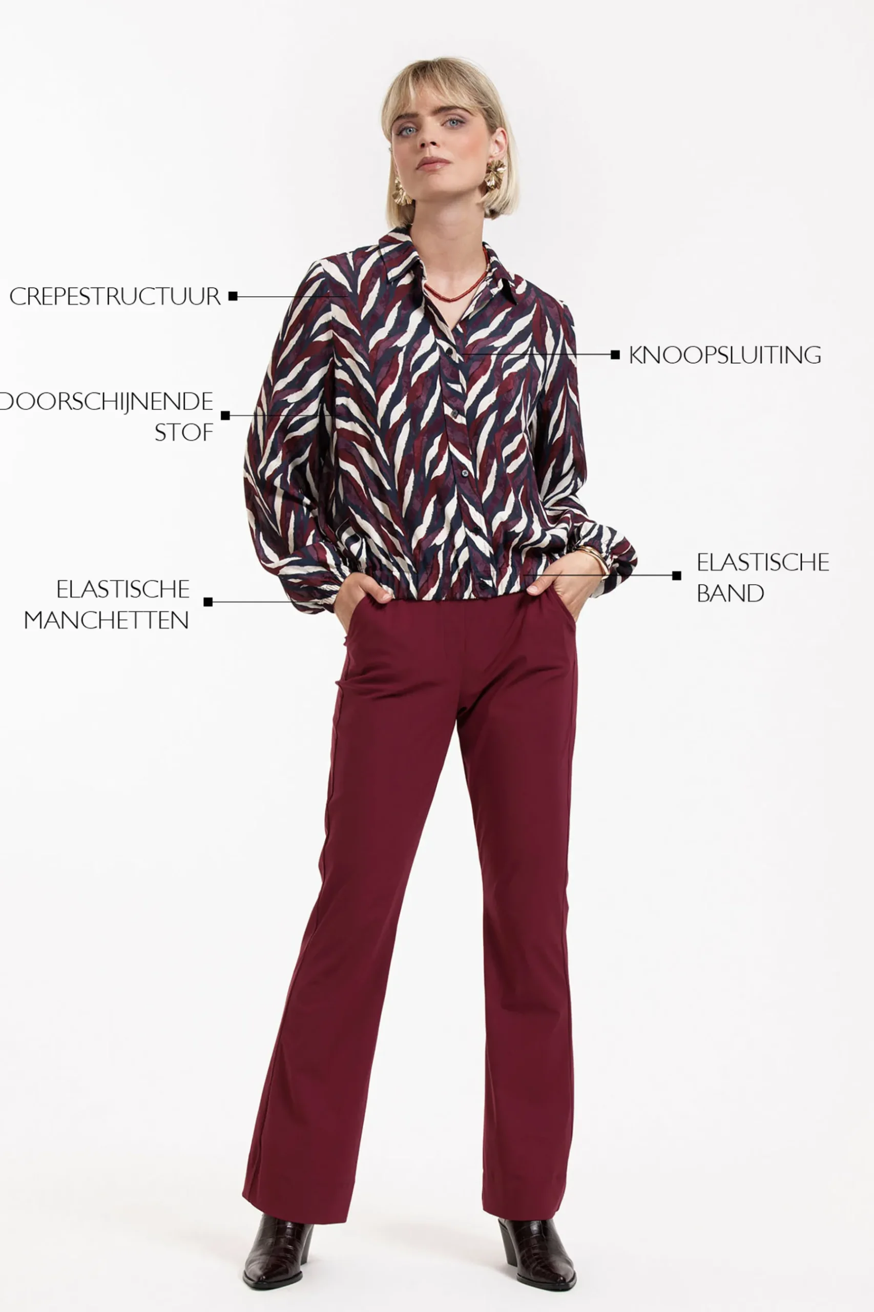Jonny leaves crepe blouse -|Studio Anneloes Fashion