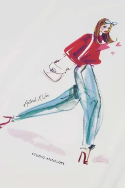 Klaasje print tshirt -|Studio Anneloes Sale