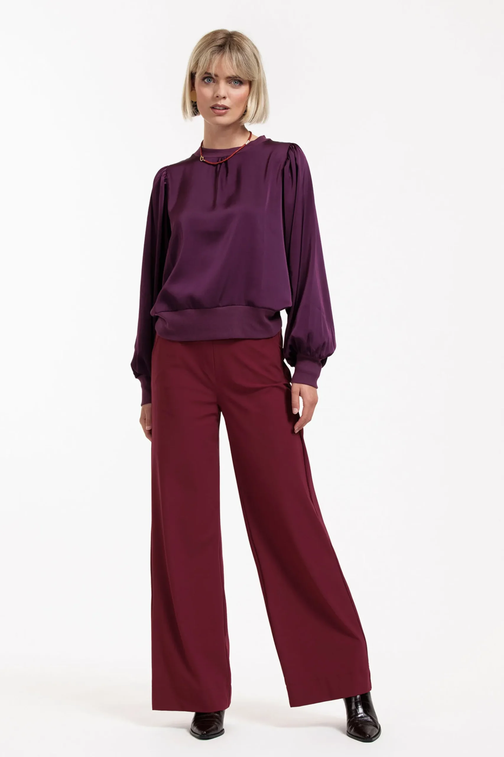 Lexie LONG bonded trousers -|Studio Anneloes New