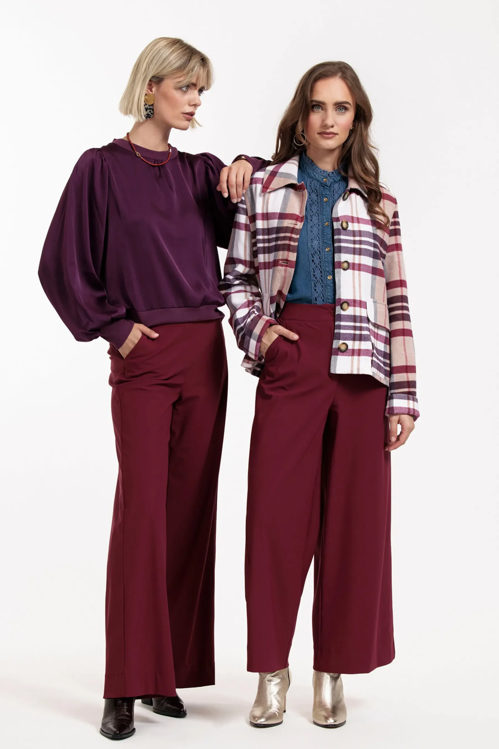 Lexie LONG bonded trousers -|Studio Anneloes New