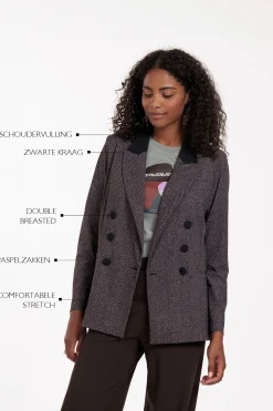 Loulou herringbone blazer -|Studio Anneloes Clearance