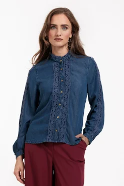 Lourdes denim blouse -|Studio Anneloes Sale