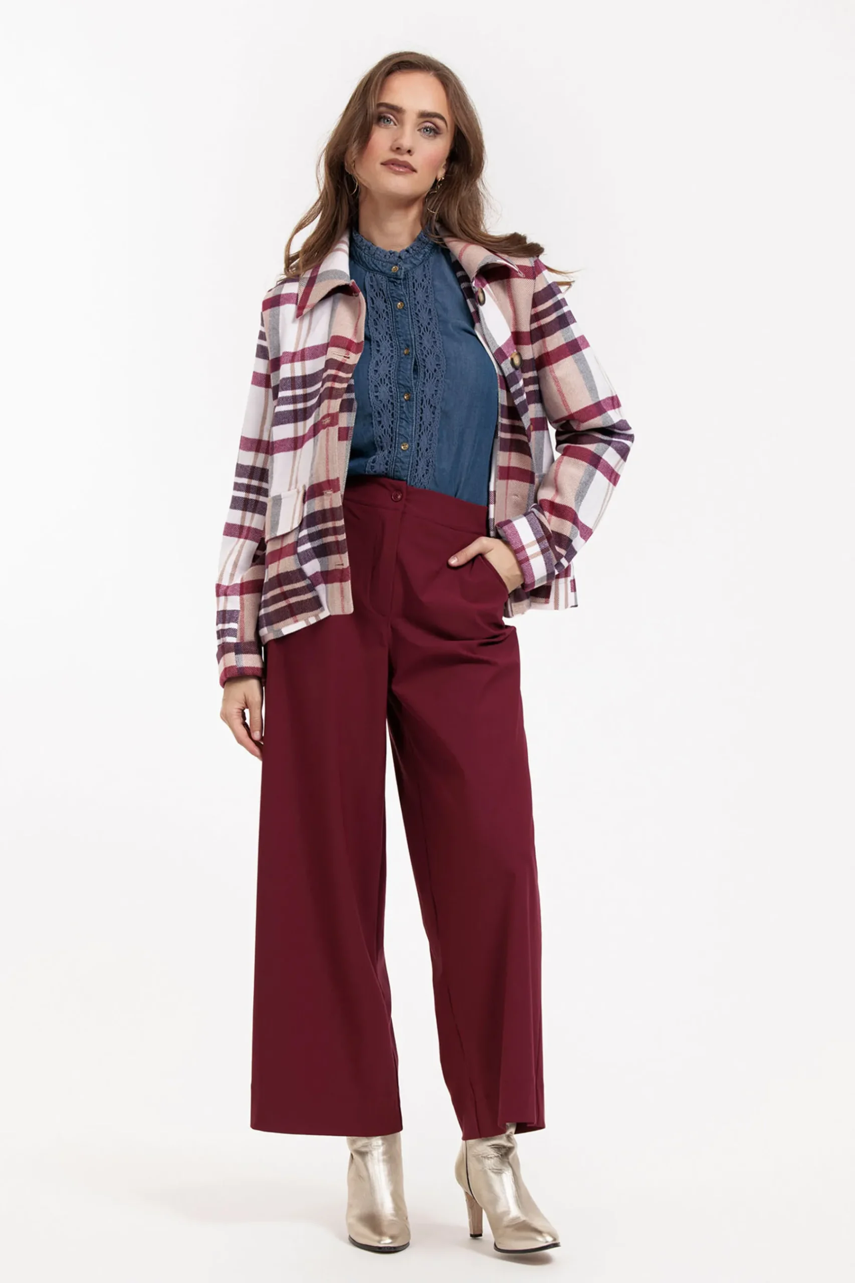 Lourdes denim blouse -|Studio Anneloes Sale