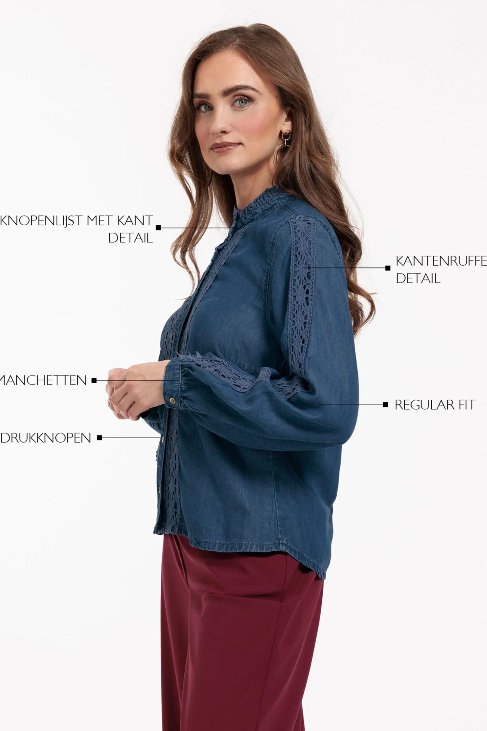 Lourdes denim blouse -|Studio Anneloes Sale