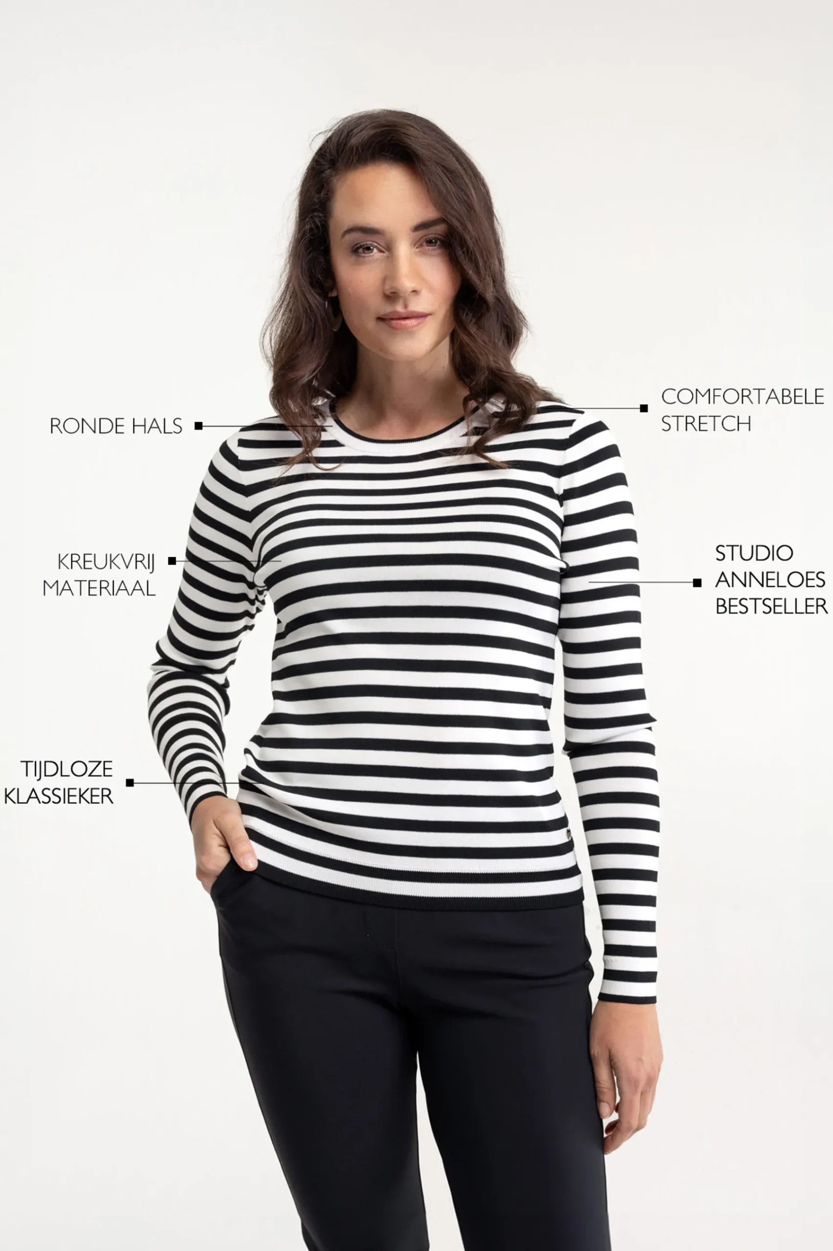 Luna stripe pullover -|Studio Anneloes Online