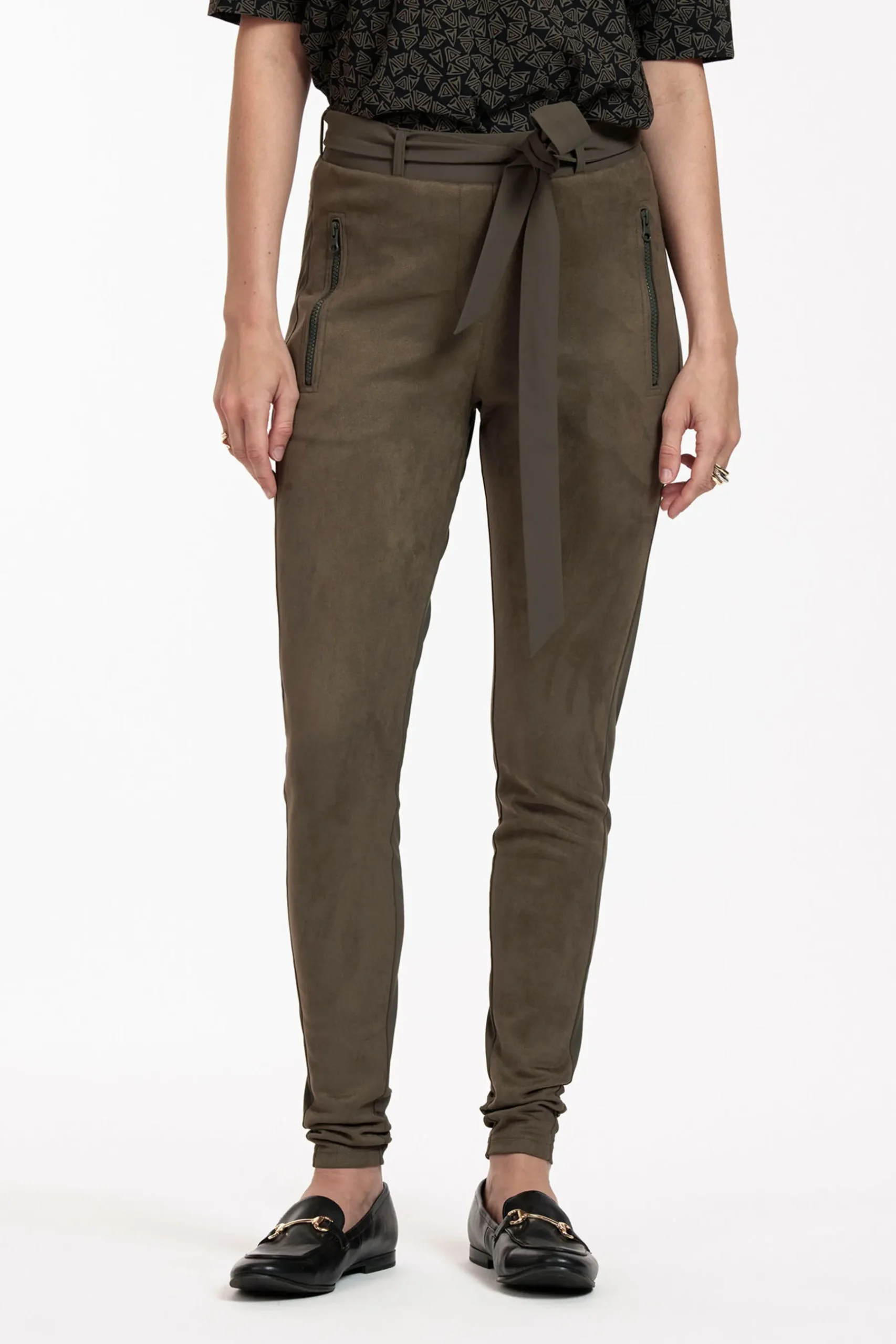 Margot faux suede trousers -|Studio Anneloes Sale