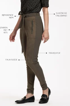 Margot faux suede trousers -|Studio Anneloes Sale