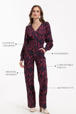 Marilon leaves trousers -|Studio Anneloes Outlet