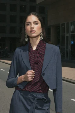 Mavy woven look blazer -|Studio Anneloes Outlet