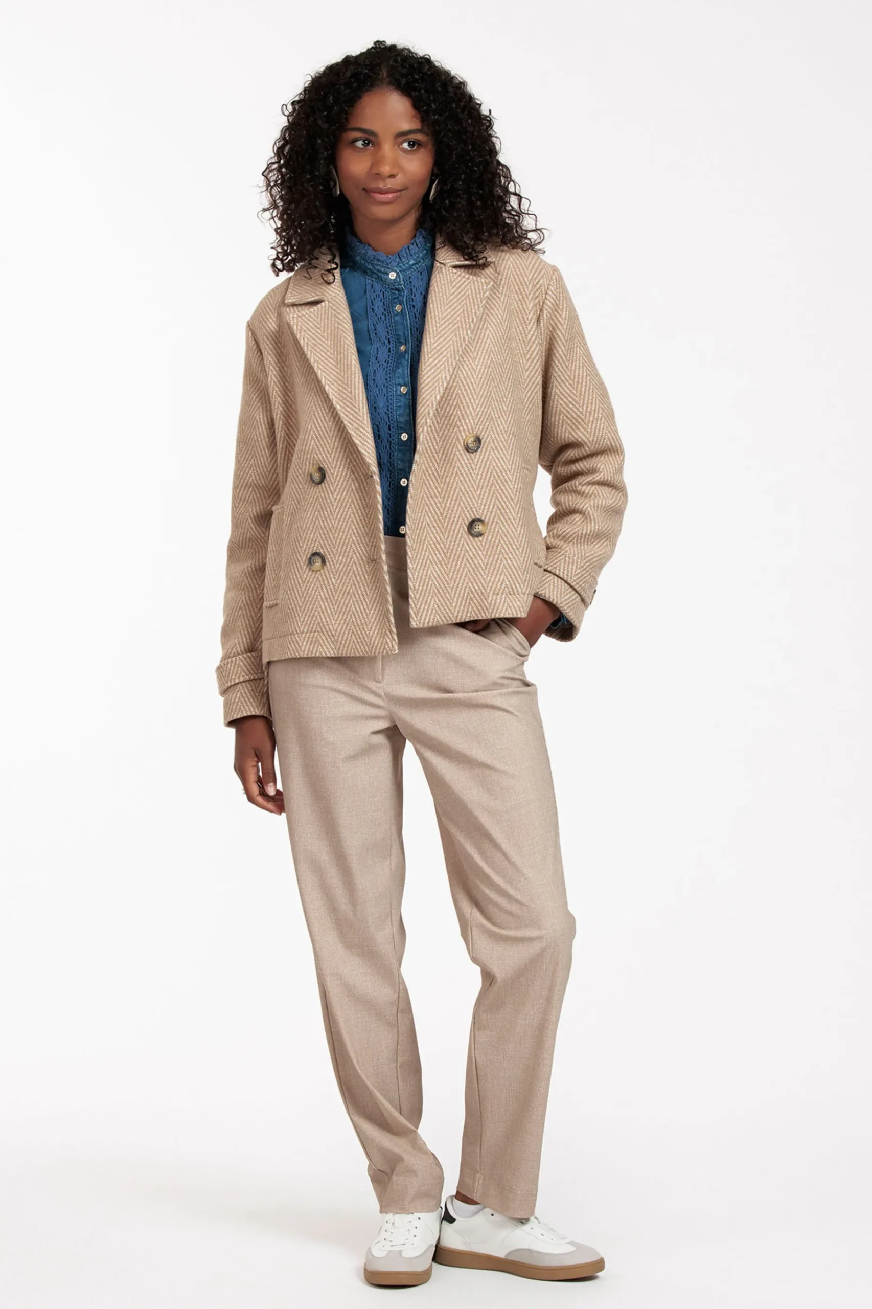 Meriel herringbone jacket -|Studio Anneloes Clearance