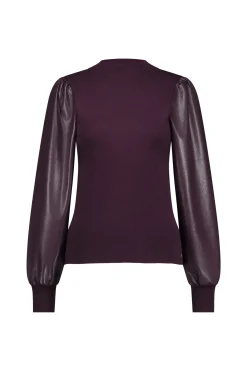 Noortje faux leather pullover -|Studio Anneloes Sale