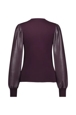 Noortje faux leather pullover -|Studio Anneloes Sale