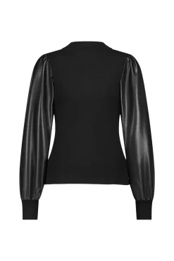Noortje faux leather pullover -|Studio Anneloes Sale