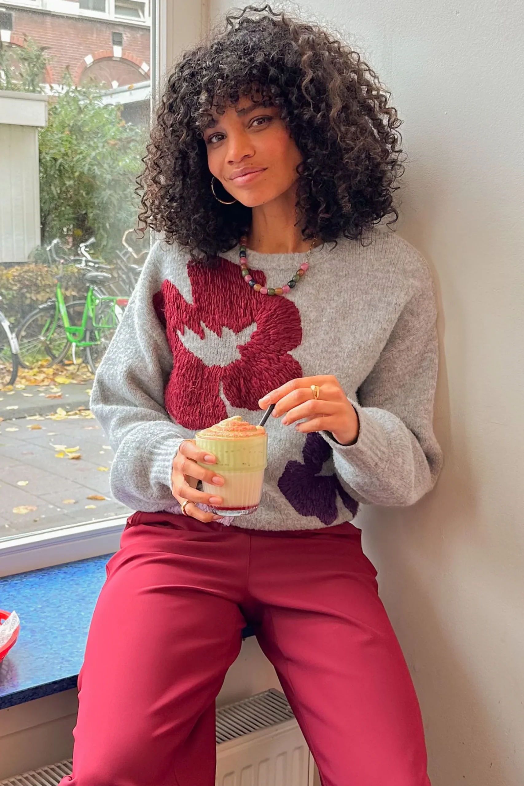 Nour flower pullover -|Studio Anneloes Discount