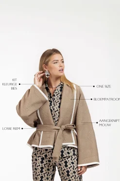 Oralee flower jacquard jacket -|Studio Anneloes Best