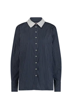 Sammie poplin stripe blouse -|Studio Anneloes Fashion