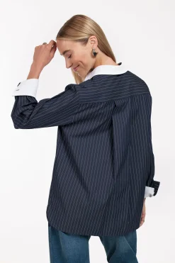 Sammie poplin stripe blouse -|Studio Anneloes Fashion