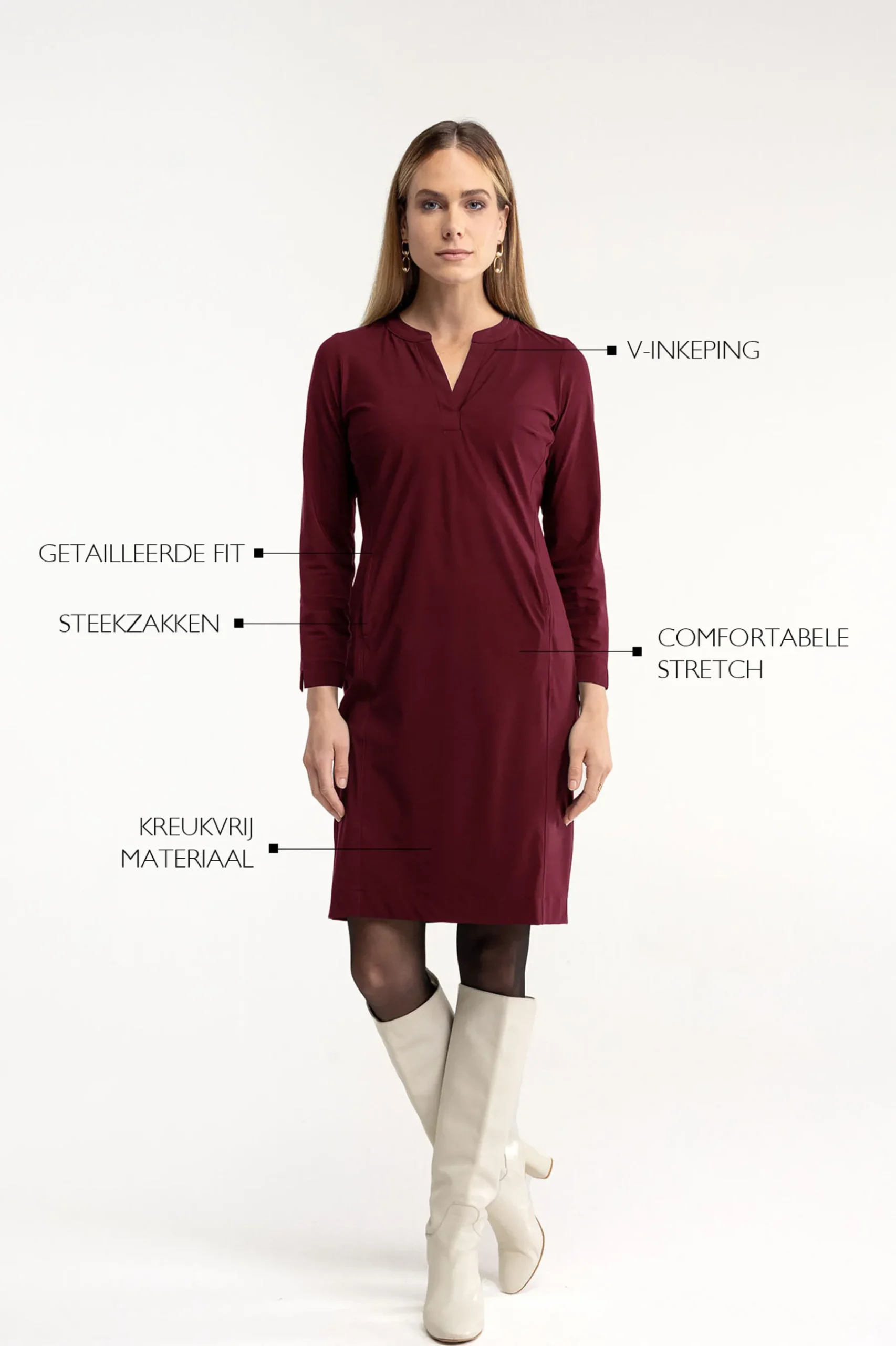 Simplicity long sleeve dress -|Studio Anneloes Outlet