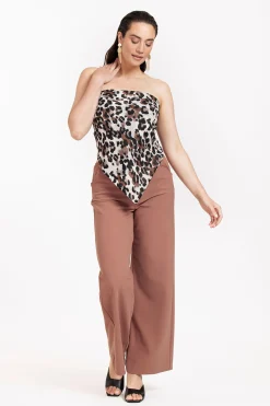 Triangle leopard crepe scarf -|Studio Anneloes Sale